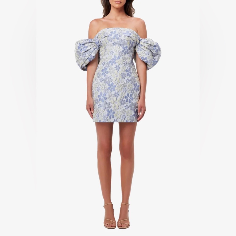 NWT Blue and Gold Elliatt Archival Dress—Medium